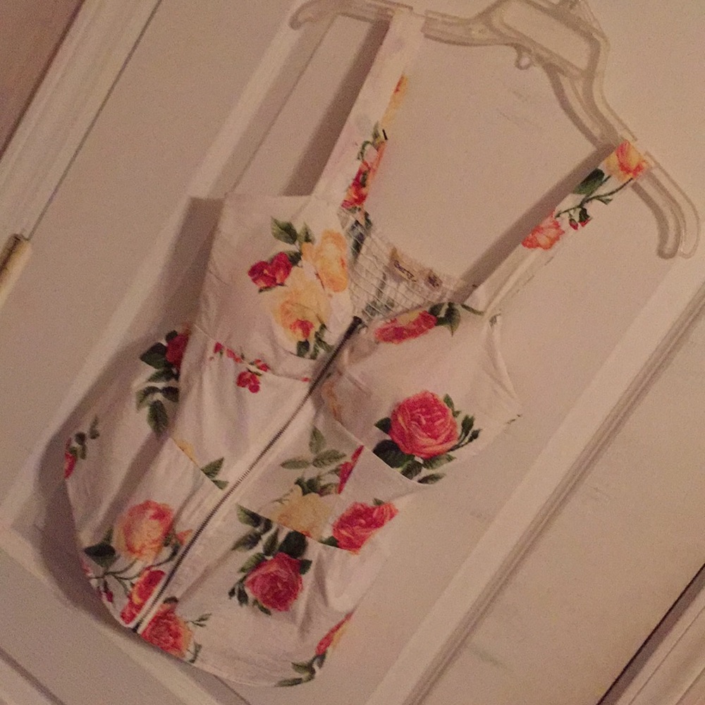 Peplum Style Floral Tank, Sz XL